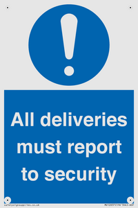 All deliveries must report to security